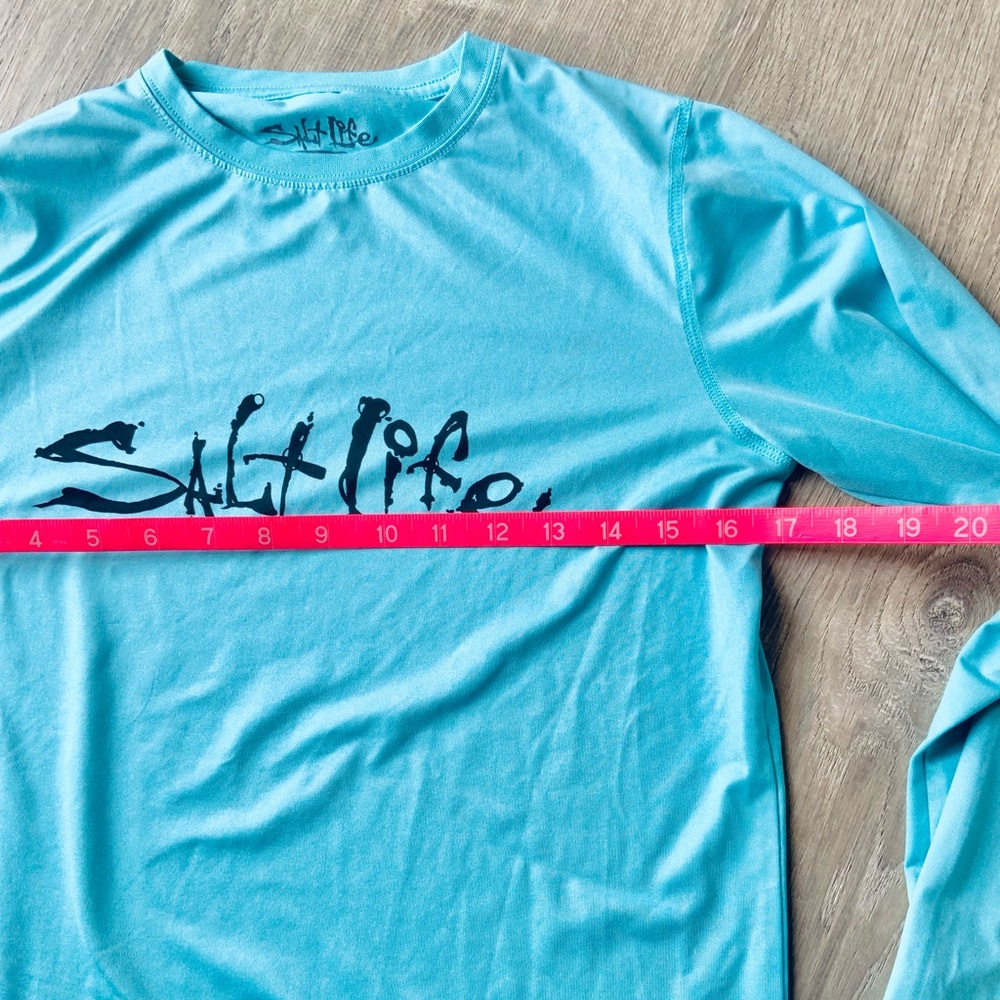 Salt Life Aqua LS Swim Rashguard Boys Large - Picture 10 of 11